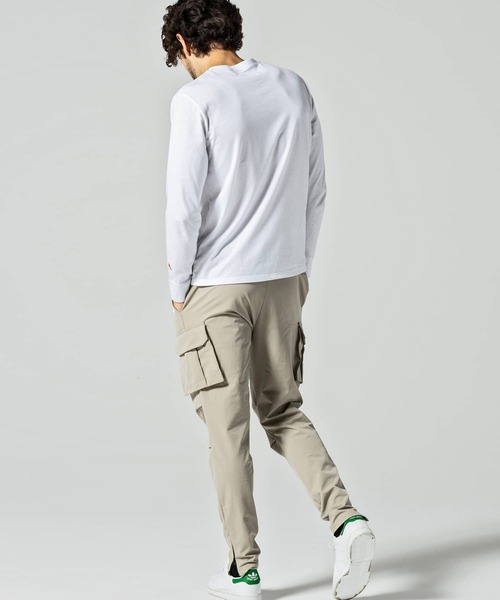 Kappa（カッパ）の「Kappa(カッパ)袖ロゴロングTシャツ（Tシャツ/カットソー・メンズ・ブラック/ホワイト/ネイビー/ライトグレー・XL/XXL/L/M）」の10枚目の写真