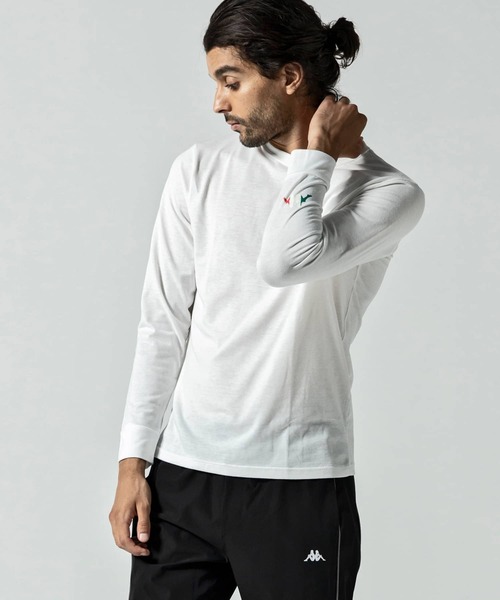 Kappa（カッパ）の「Kappa(カッパ)袖ロゴロングTシャツ（Tシャツ/カットソー・メンズ・ブラック/ホワイト/ネイビー/ライトグレー・XL/XXL/L/M）」の11枚目の写真