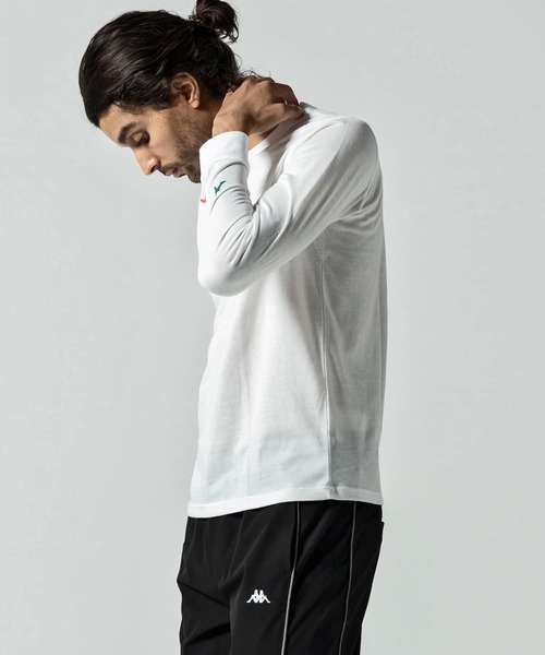 Kappa（カッパ）の「Kappa(カッパ)袖ロゴロングTシャツ（Tシャツ/カットソー・メンズ・ブラック/ホワイト/ネイビー/ライトグレー・XL/XXL/L/M）」の14枚目の写真