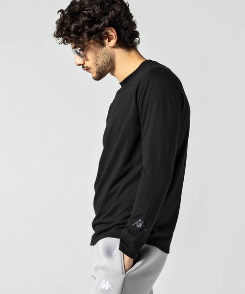 Kappa（カッパ）の「Kappa(カッパ)袖ロゴロングTシャツ（Tシャツ/カットソー・メンズ・ブラック/ホワイト/ネイビー/ライトグレー・XL/XXL/L/M）」の15枚目の写真