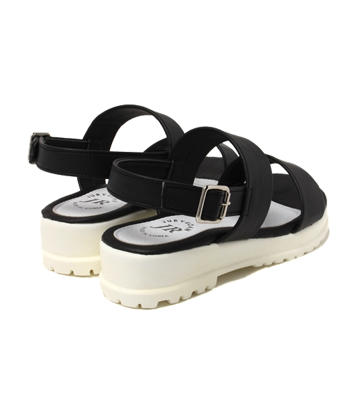 OUTLET（アウトレット）の「【WHO'S WHO gallery】ストラップサンダル（サンダル・レディース・ブラック・SMALL/MEDIUM）」の4枚目の写真