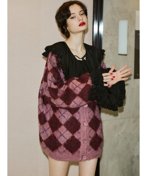 jouetie（ジュエティ）の「ラッフルフリルカラーブラウス（シャツ/ブラウス・レディース・ブラック/ブラウン/アイボリー/レッド・MEDIUM）」の18枚目の写真