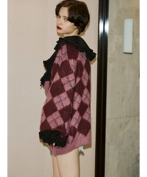 jouetie（ジュエティ）の「ラッフルフリルカラーブラウス（シャツ/ブラウス・レディース・ブラック/ブラウン/アイボリー/レッド・MEDIUM）」の21枚目の写真