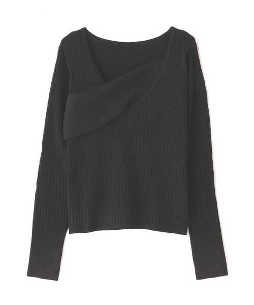 N.（N. Natural Beauty Basic）（エヌエヌナチュラルビューティーベーシック）の「◆ラップアウトニット（ニット/セーター・レディース・ブラック/レッド/ベージュ・MEDIUM）」の16枚目の写真