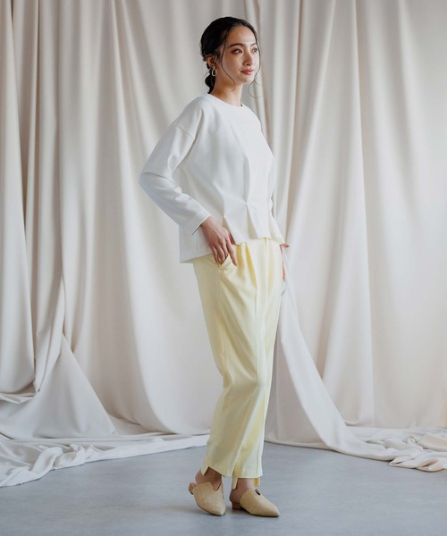 Anside(アンサイド)の「スクエアカットテーパードパンツ(その他パンツ・レディース・ブラック/ピンク/イエロー/グリーン・S/M)」の14枚目の写真