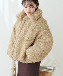 ぽわ袖ボアコート