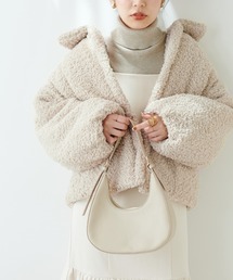 ぽわ袖ボアコート