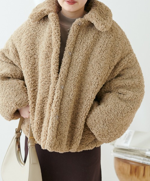 natural couture 3WAYボアコート　ベージュ natural couture 3WAYボアコート ベージュ 金釦3WAYボアコート