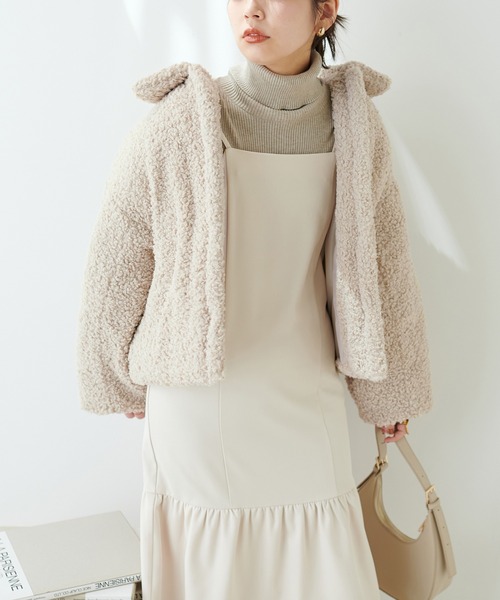 natural couture 3WAYボアコート　ベージュ 金釦3WAYボアコート | natural couture(ナチュラルクチュール