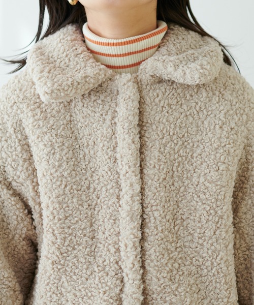 natural couture(ナチュラルクチュール)の「ぽわ袖ボアコート(その他アウター・レディース・ベージュ/ブラウン/ライトベージュ・FREE)」の11枚目の写真