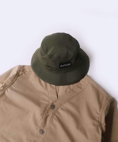 WILD THINGS（ワイルドシングス）の「[WILD THINGS] Grain RIP Hat ハット（ハット・メンズ・ブラック/オリーブ・FREE）」の2枚目の写真