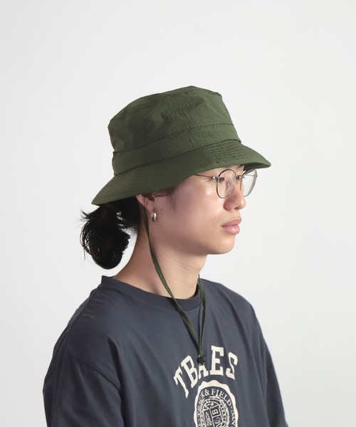 WILD THINGS（ワイルドシングス）の「[WILD THINGS] Grain RIP Hat ハット（ハット・メンズ・ブラック/オリーブ・FREE）」の10枚目の写真