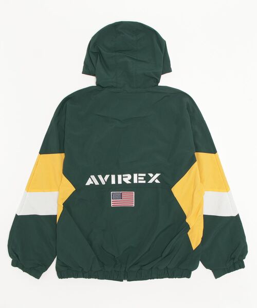 AVIREX（アヴィレックス）の「BAGGY FIT HOODED TEAM JACKET / バギーフィット フーディー チーム ジャケット / AVIREX / アヴィレックス（ナイロンジャケット・メンズ・グリーン/レッド/その他18・L/M/XL/2XL）」の5枚目の写真