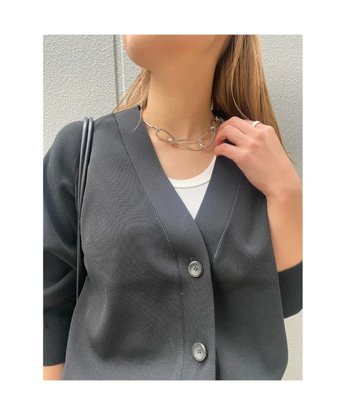BLACK BY MOUSSY（ブラックバイマウジー）の「line necklace（ラインネックレス）（ネックレス・レディース・シルバー・FREE）」の11枚目の写真