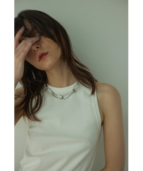 BLACK BY MOUSSY（ブラックバイマウジー）の「line necklace（ラインネックレス）（ネックレス・レディース・シルバー・FREE）」の7枚目の写真