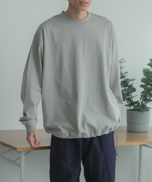 FORK&SPOON(フォークアンドスプーン)の「FORK&SPOON スピンドルロングスリーブTシャツ(Tシャツ/カットソー・メンズ・ライトグレー/グリーン/オフホワイト・5/4)」の3枚目の写真