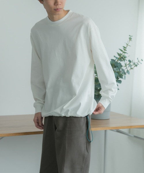 FORK&SPOON(フォークアンドスプーン)の「FORK&SPOON スピンドルロングスリーブTシャツ(Tシャツ/カットソー・メンズ・ライトグレー/グリーン/オフホワイト・5/4)」の5枚目の写真