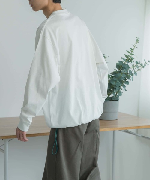 FORK&SPOON(フォークアンドスプーン)の「FORK&SPOON スピンドルロングスリーブTシャツ(Tシャツ/カットソー・メンズ・ライトグレー/グリーン/オフホワイト・5/4)」の7枚目の写真