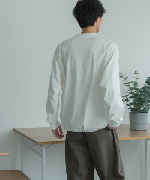 FORK&SPOON(フォークアンドスプーン)の「FORK&SPOON スピンドルロングスリーブTシャツ(Tシャツ/カットソー・メンズ・ライトグレー/グリーン/オフホワイト・5/4)」の9枚目の写真