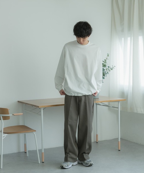 FORK&SPOON(フォークアンドスプーン)の「FORK&SPOON スピンドルロングスリーブTシャツ(Tシャツ/カットソー・メンズ・ライトグレー/グリーン/オフホワイト・5/4)」の11枚目の写真