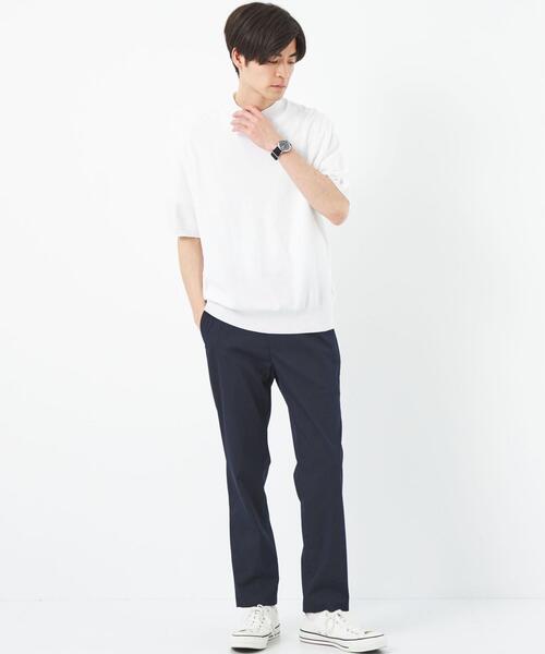 green label relaxing（グリーンレーベルリラクシング）の「ドビーストレッチ ナロー  ユーティリティ パンツ 9分丈 -ストレッチ・防シワ・接触冷感-（その他パンツ・メンズ・グレー/ネイビー/ベージュ・XS/S/M/L/XL）」の13枚目の写真