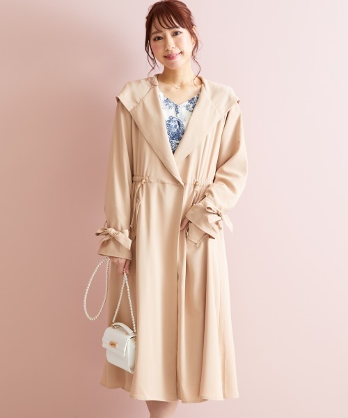 marun（マルン）の「＜大きいサイズ＞ ドロストフーディコート marun（その他アウター・レディース・ベージュ/ネイビー・L/LL/3L/4L/5L）」の20枚目の写真