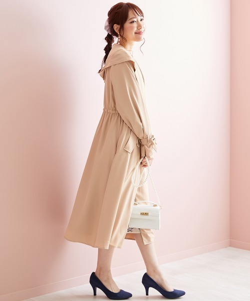 marun（マルン）の「＜大きいサイズ＞ ドロストフーディコート marun（その他アウター・レディース・ベージュ/ネイビー・L/LL/3L/4L/5L）」の6枚目の写真