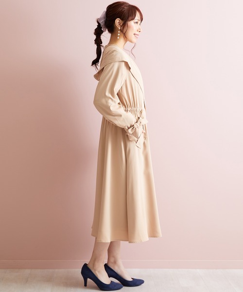 marun（マルン）の「＜大きいサイズ＞ ドロストフーディコート marun（その他アウター・レディース・ベージュ/ネイビー・L/LL/3L/4L/5L）」の19枚目の写真