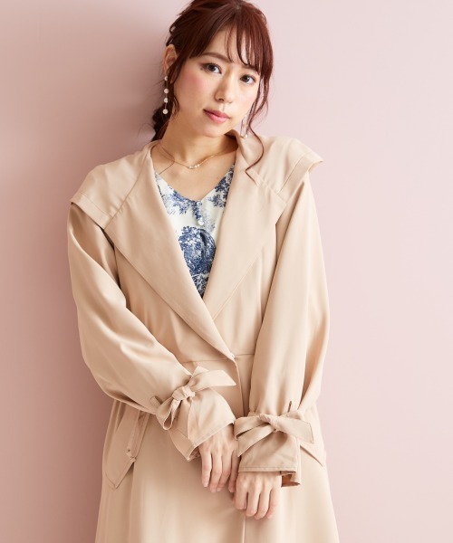 marun（マルン）の「＜大きいサイズ＞ ドロストフーディコート marun（その他アウター・レディース・ベージュ/ネイビー・L/LL/3L/4L/5L）」の11枚目の写真