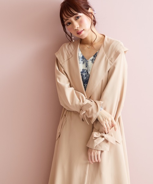 marun（マルン）の「＜大きいサイズ＞ ドロストフーディコート marun（その他アウター・レディース・ベージュ/ネイビー・L/LL/3L/4L/5L）」の7枚目の写真