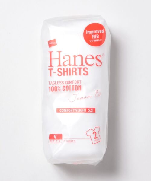 HANES(ヘインズ)の「【Hanes/ヘインズ】【JAPAN FIT】ジャパンフィット 2枚組VネックTシャツ 透けにくい5.3oz パックT 無地(Tシャツ/カットソー・メンズ・ホワイト・SMALL/MEDIUM/X-LARGE/LARGE)」の7枚目の写真