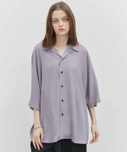 JUNRED（ジュンレッド）の「ドルマンビッグウィローシャツ（シャツ/ブラウス・メンズ・ライトグレー/グリーン/ラベンダー/ブラック・S/L/M）」の14枚目の写真