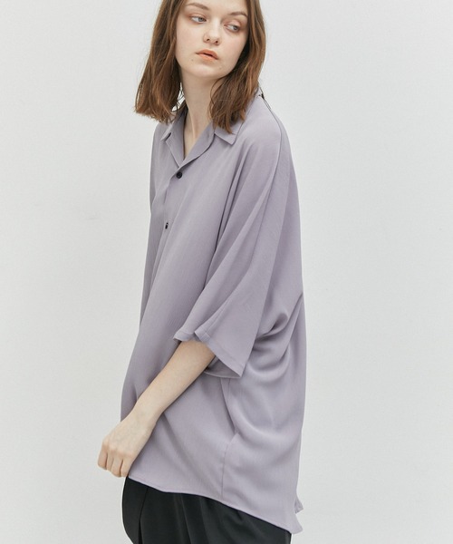 JUNRED（ジュンレッド）の「ドルマンビッグウィローシャツ（シャツ/ブラウス・メンズ・ライトグレー/グリーン/ラベンダー/ブラック・S/L/M）」の15枚目の写真