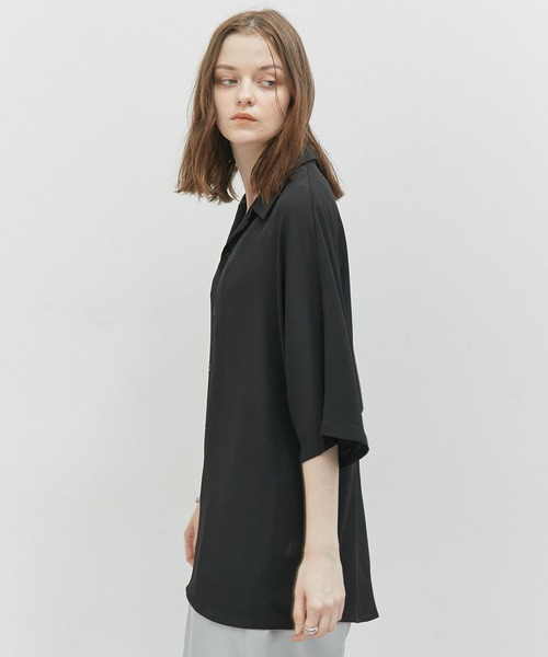 JUNRED（ジュンレッド）の「ドルマンビッグウィローシャツ（シャツ/ブラウス・メンズ・ライトグレー/グリーン/ラベンダー/ブラック・S/L/M）」の10枚目の写真