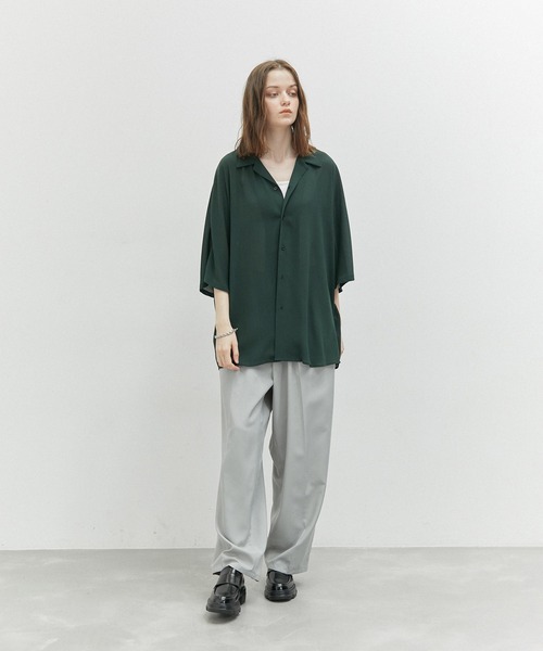 JUNRED（ジュンレッド）の「ドルマンビッグウィローシャツ（シャツ/ブラウス・メンズ・ライトグレー/グリーン/ラベンダー/ブラック・S/L/M）」の21枚目の写真