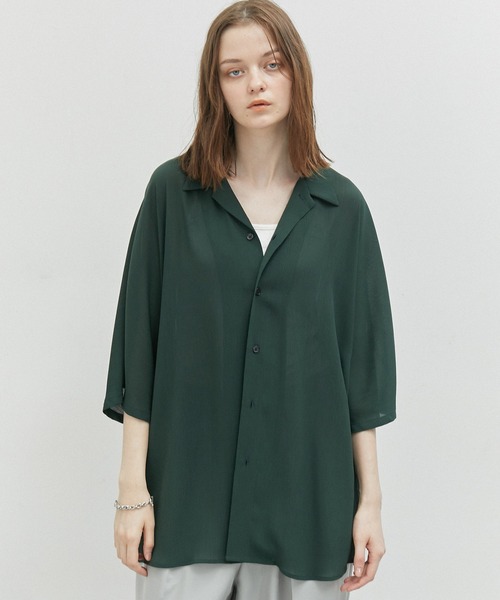 JUNRED（ジュンレッド）の「ドルマンビッグウィローシャツ（シャツ/ブラウス・メンズ・ライトグレー/グリーン/ラベンダー/ブラック・S/L/M）」の13枚目の写真