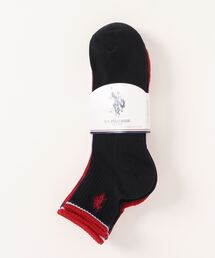 U.S. POLO ASSN.（ユーエスポロアッスン）の「【U.S. POLO ASSN.】Q. 口ゴムライン USPA 刺繍/クォーター丈ソックス/3足セット/メンズ（ソックス/靴下・メンズ）」