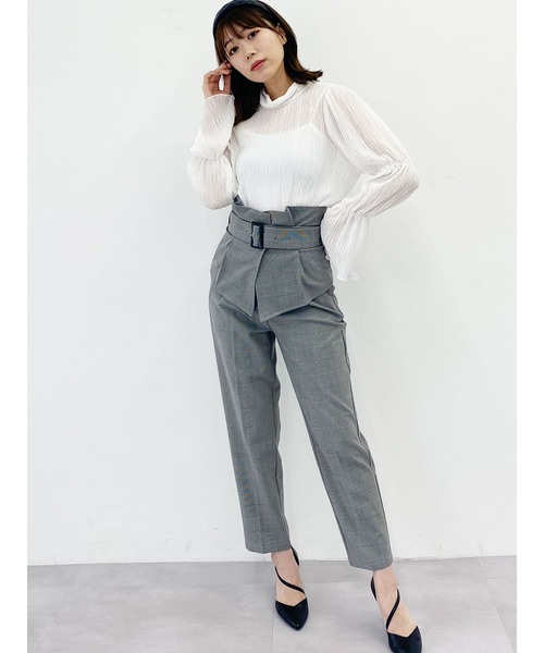 DURAS（デュラス）の「コルセット付きテーパードパンツ（その他パンツ・レディース・ライトベージュ/ブラック/チェック・FREE）」の21枚目の写真