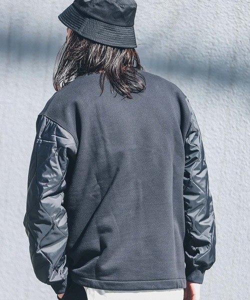 URBAN RESEARCH Sonny Label（アーバンリサーチサニーレーベル）の「袖キルティング切替スウェットプルオーバー（スウェット・メンズ・ベージュ/ブラック/グリーン・LARGE/MEDIUM）」の20枚目の写真