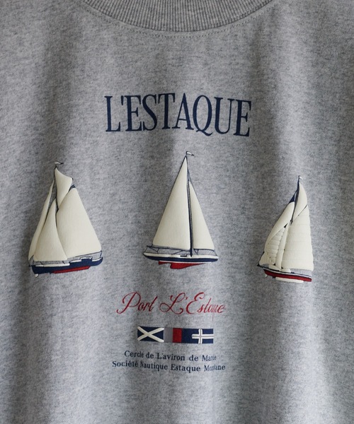 DISCOAT（ディスコート）の「【キッズ】WEB限定ヨットフクレロングスリーブTシャツ（Tシャツ/カットソー・キッズ・グレー/オフホワイト・120/130/140）」の3枚目の写真