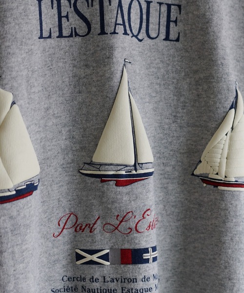 DISCOAT（ディスコート）の「【キッズ】WEB限定ヨットフクレロングスリーブTシャツ（Tシャツ/カットソー・キッズ・グレー/オフホワイト・120/130/140）」の4枚目の写真