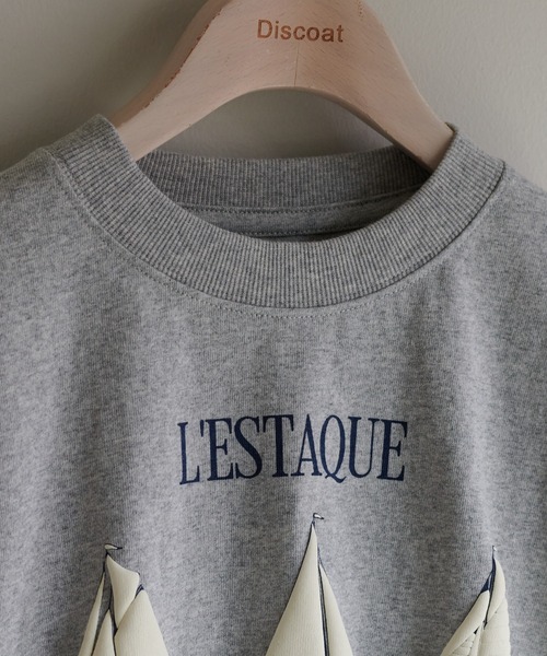 DISCOAT（ディスコート）の「【キッズ】WEB限定ヨットフクレロングスリーブTシャツ（Tシャツ/カットソー・キッズ・グレー/オフホワイト・120/130/140）」の5枚目の写真