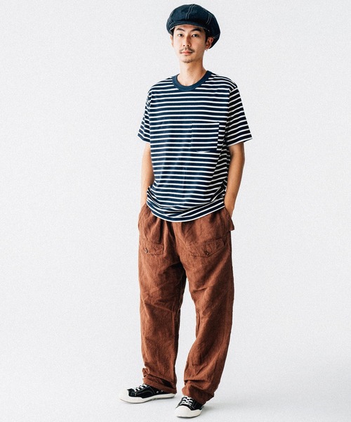 GYPSY&SONS（ジプシーアンドサンズ）の「BORDER TEE（Tシャツ/カットソー・メンズ・ネイビー/オフホワイト/アッシュグレー/ブルー・MEDIUM/LARGE）」の13枚目の写真