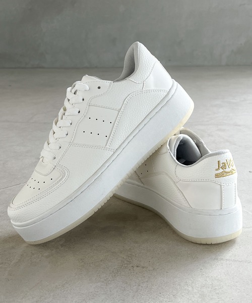 Java(ジャバ)の「《JaVaジャバ 別注》HERITAGE COAT(ヘリテイジコート)コートスタイルスニーカー(スニーカー・レディース・ホワイト/ブラック・SMALL/MEDIUM/LARGE/X-LARGE/XX-LARGE/XXX-LARGE)」の13枚目の写真