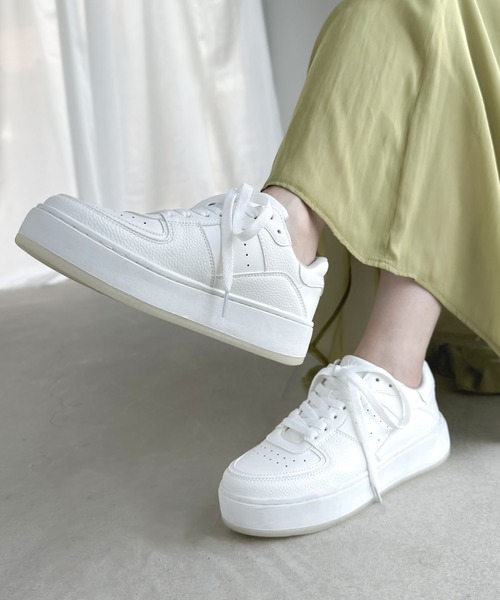 Java(ジャバ)の「《JaVaジャバ 別注》HERITAGE COAT(ヘリテイジコート)コートスタイルスニーカー(スニーカー・レディース・ホワイト/ブラック・SMALL/MEDIUM/LARGE/X-LARGE/XX-LARGE/XXX-LARGE)」の7枚目の写真