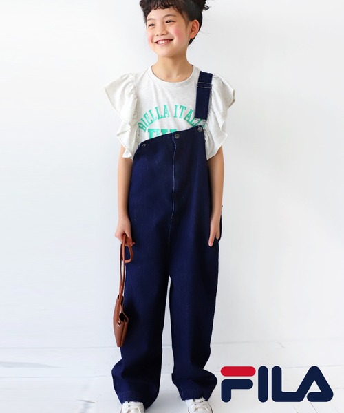 antiqua（アンティカ）の「FILAロゴ入りフリルトップス（Tシャツ/カットソー・キッズ・オートミール/ネイビー・130/140/150/160）」の10枚目の写真