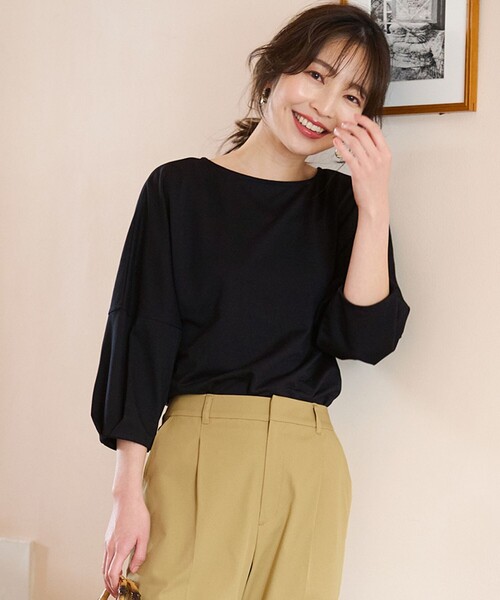ANY SIS(エニィスィス)の「【接触冷感・UVカット】サカリバドルマンスリーブ プルオーバー(Tシャツ/カットソー・レディース・スカイブルー系/ピンク系/ホワイト系/ネイビー系・2)」の3枚目の写真