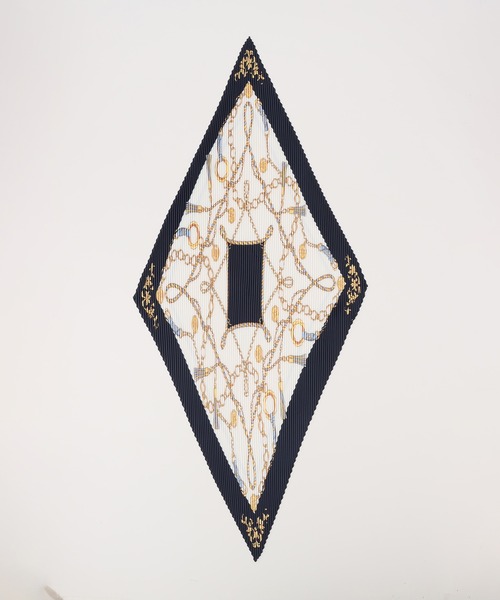 Honeys（ハニーズ）の「プリーツスカーフ（バンダナ/スカーフ・レディース・ネイビー系/ダークブルー/ブラック系その他/ベージュ・FREE）」の8枚目の写真