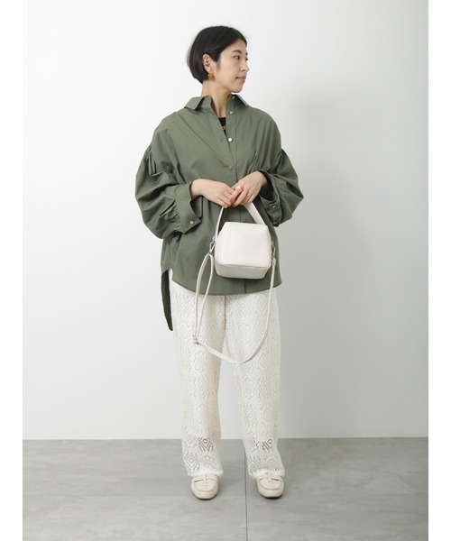 Lugnoncure（ルノンキュール）の「ボリューム袖ブラウス（シャツ/ブラウス・レディース・オフホワイト/カーキ/ネイビー・ﾌﾘ-）」の8枚目の写真