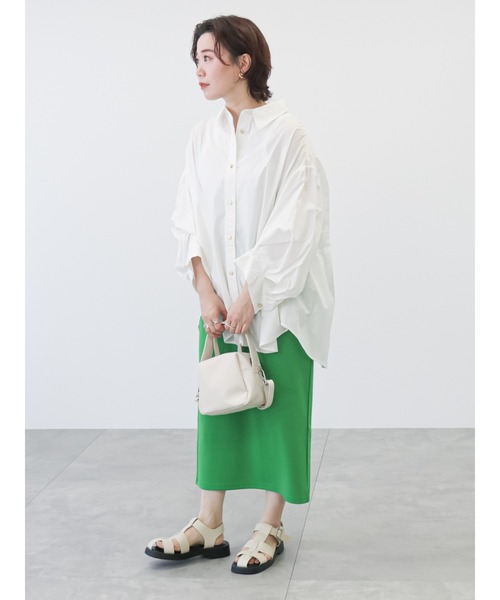 Lugnoncure（ルノンキュール）の「ボリューム袖ブラウス（シャツ/ブラウス・レディース・オフホワイト/カーキ/ネイビー・ﾌﾘ-）」の13枚目の写真